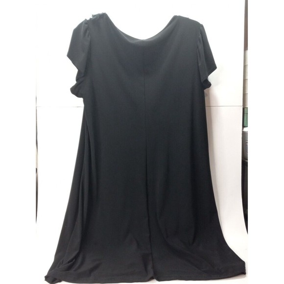 Nic & Dom 2X Black Swing Dress Embroidered Ribbon Metallic Jeweled Look Studs - Picture 8 of 8